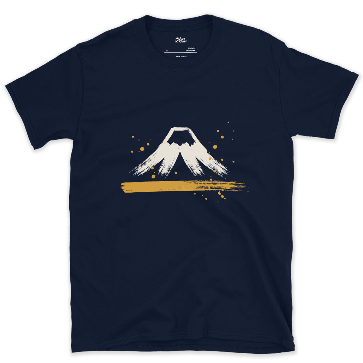 The Cone and the Snow Line, Fuji design on a Navy Gildan Softstyle t-shirt