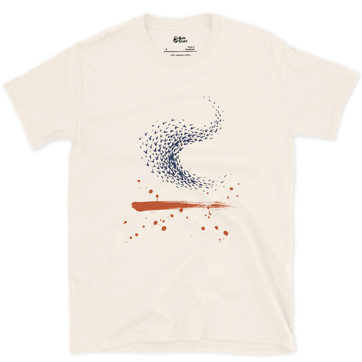 The Flock Turns Together design on a Natural Gildan Softstyle t-shirt