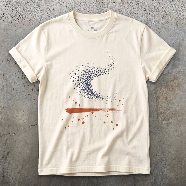 The Flock Turns Together design on a Natural Gildan Softstyle t-shirt