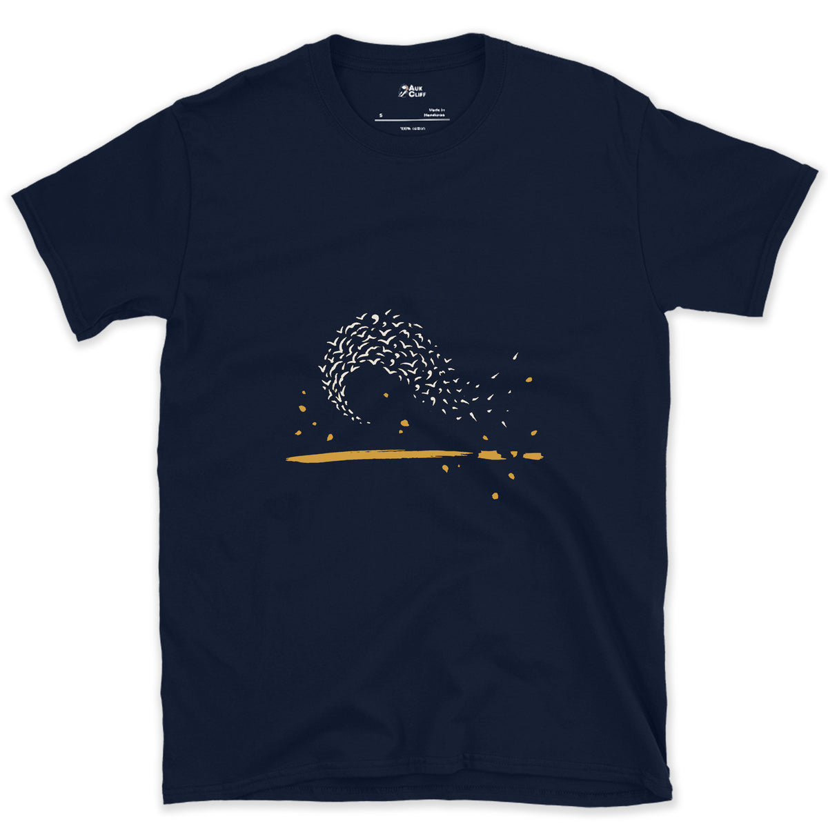 The Flock Turns Together design on a Navy Gildan Softstyle t-shirt