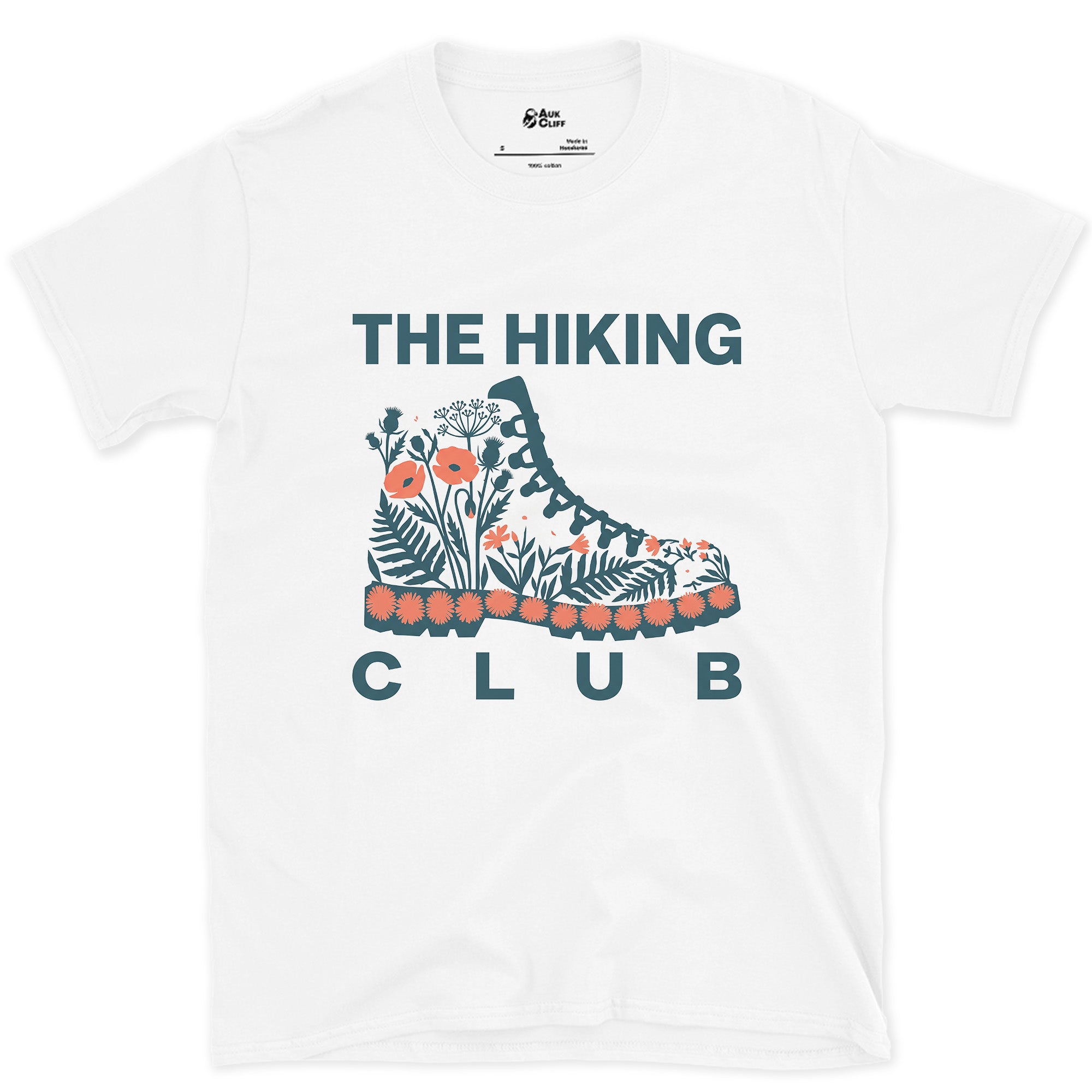 The Boot Doubling as a Flower Bed design on a White Gildan Softstyle t-shirt