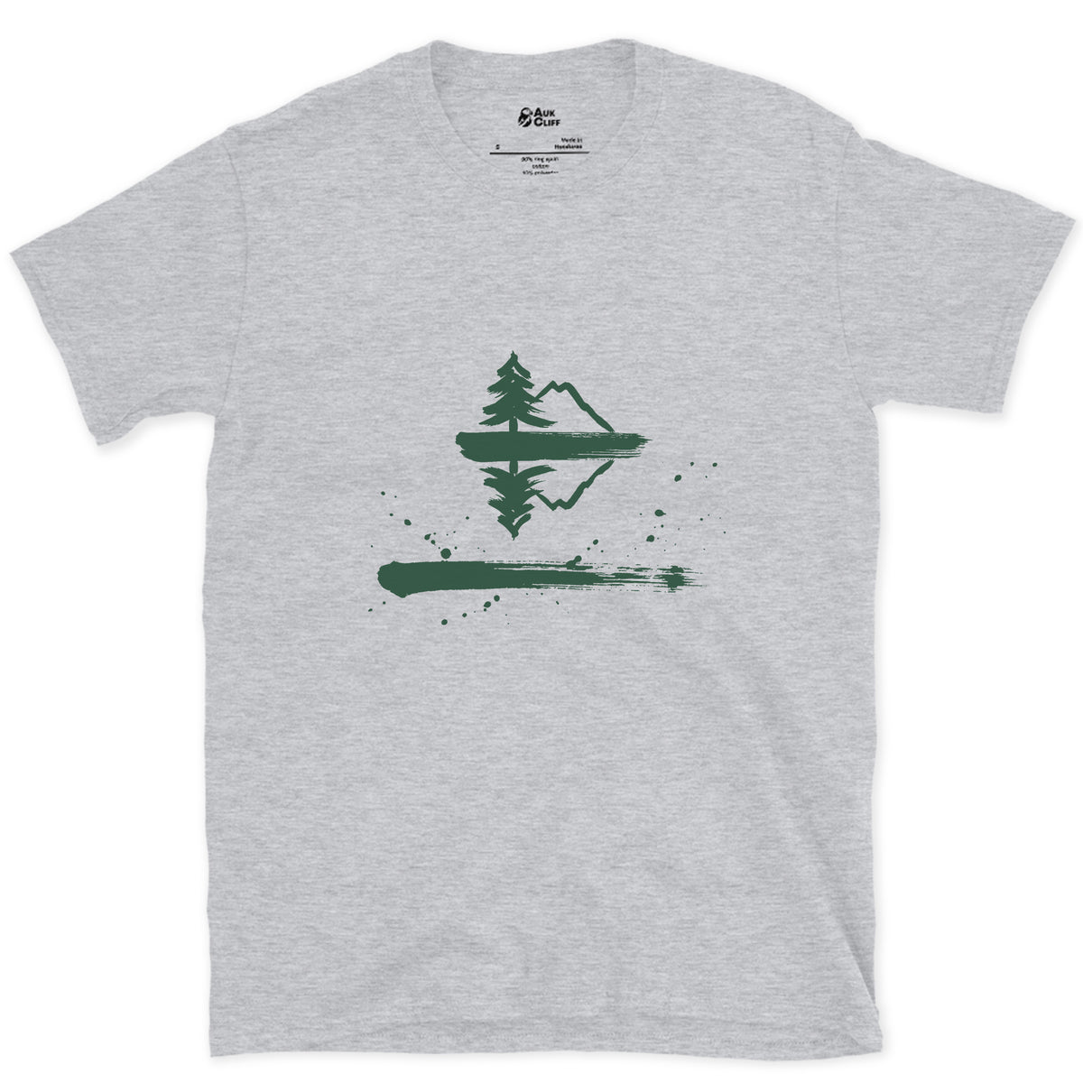 The Lake Holds It Twice design on a Sport Grey Gildan Softstyle t-shirt