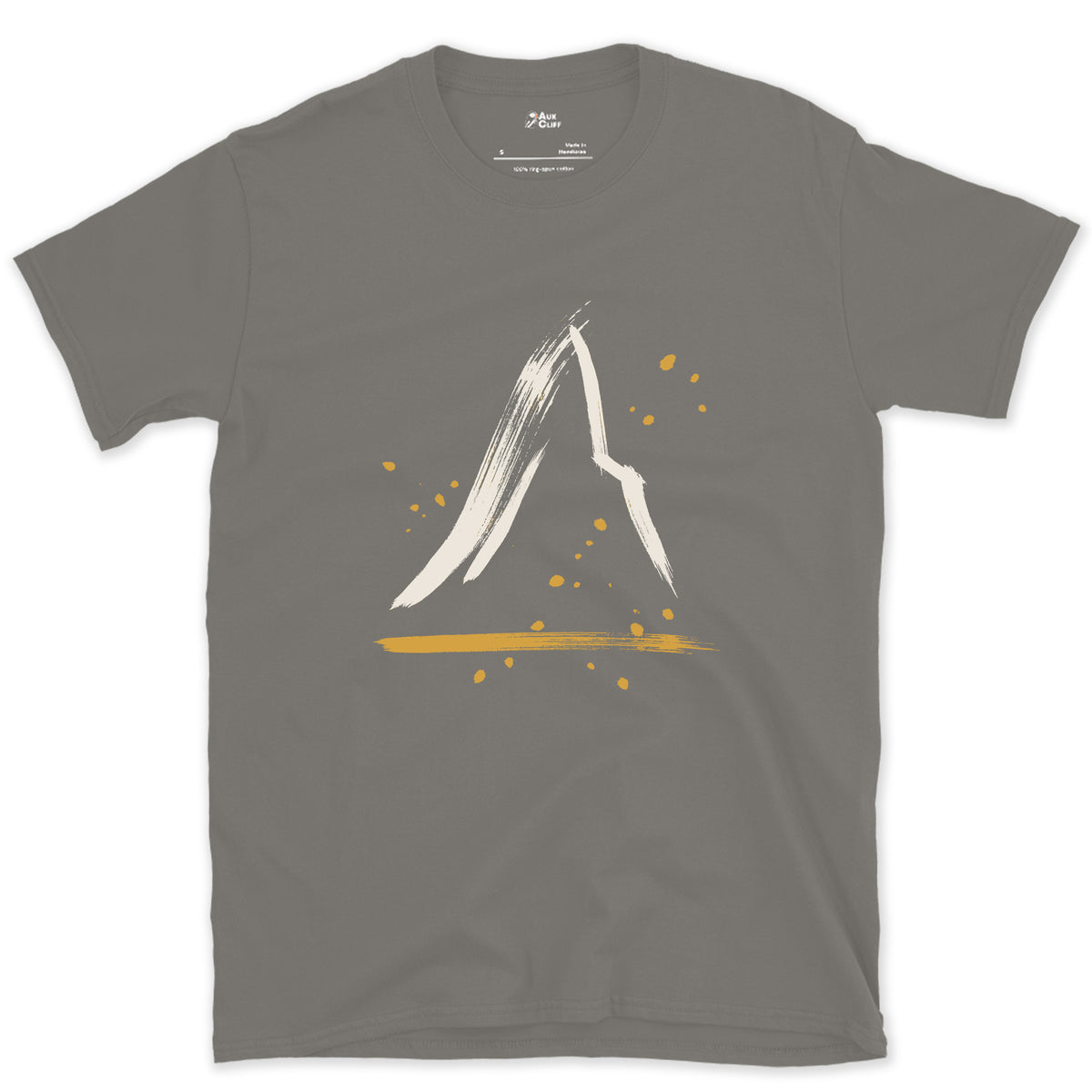 The Lean at the Top, Matterhorn design on a Charcoal Gildan Softstyle t-shirt
