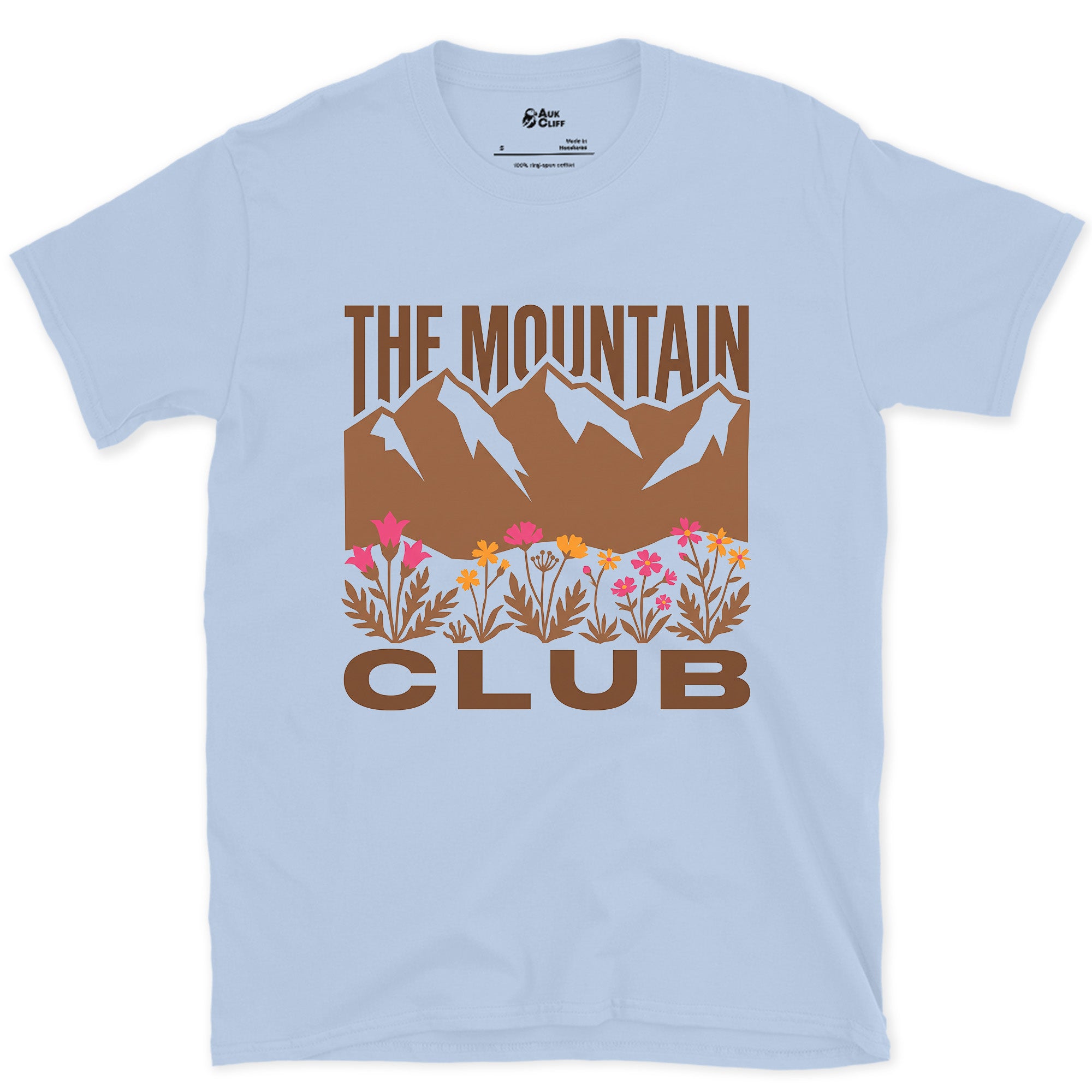 Last Light on the Range design on a Light Blue Gildan Softstyle t-shirt