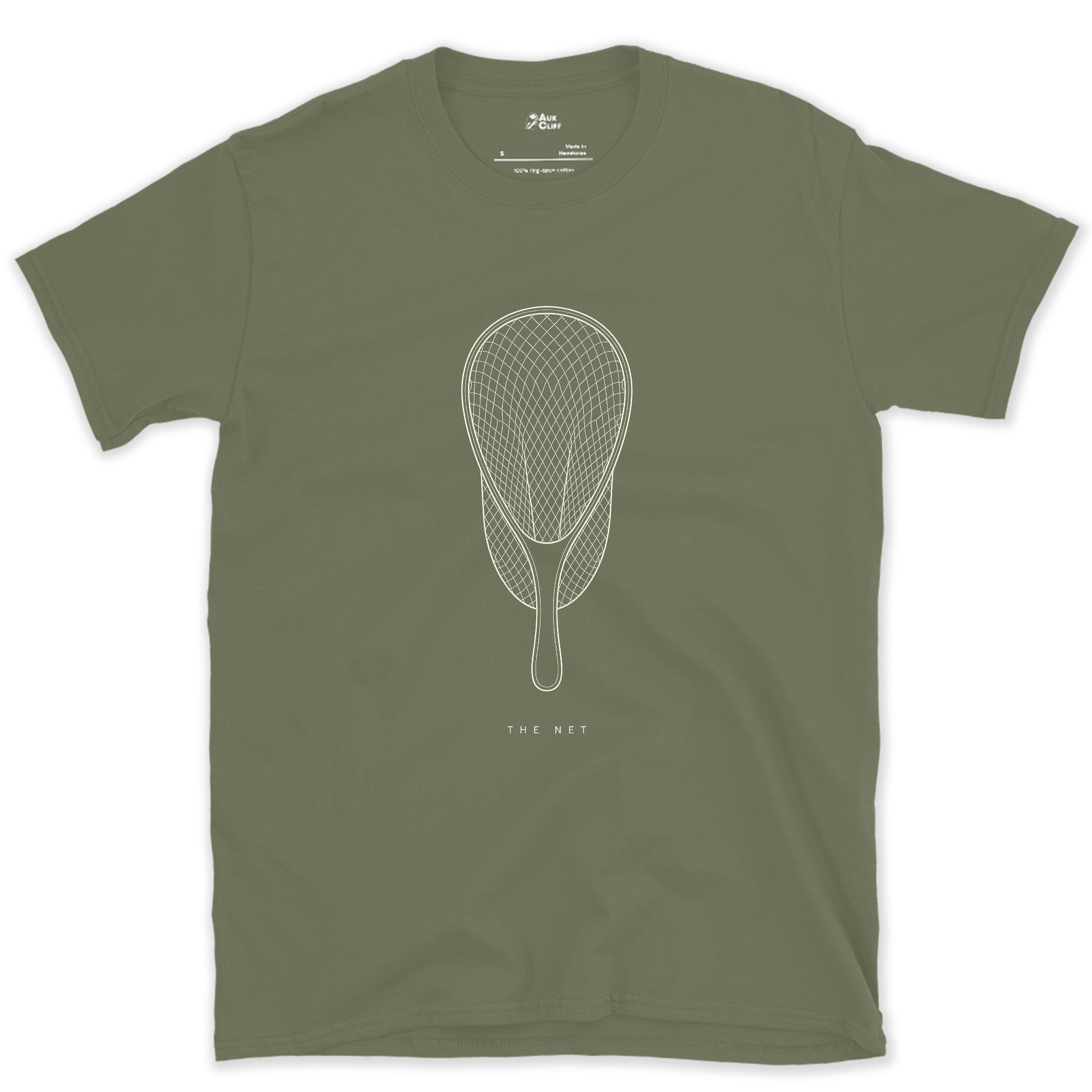 The Net, No Explanation Needed design on a Military Green Gildan Softstyle t-shirt