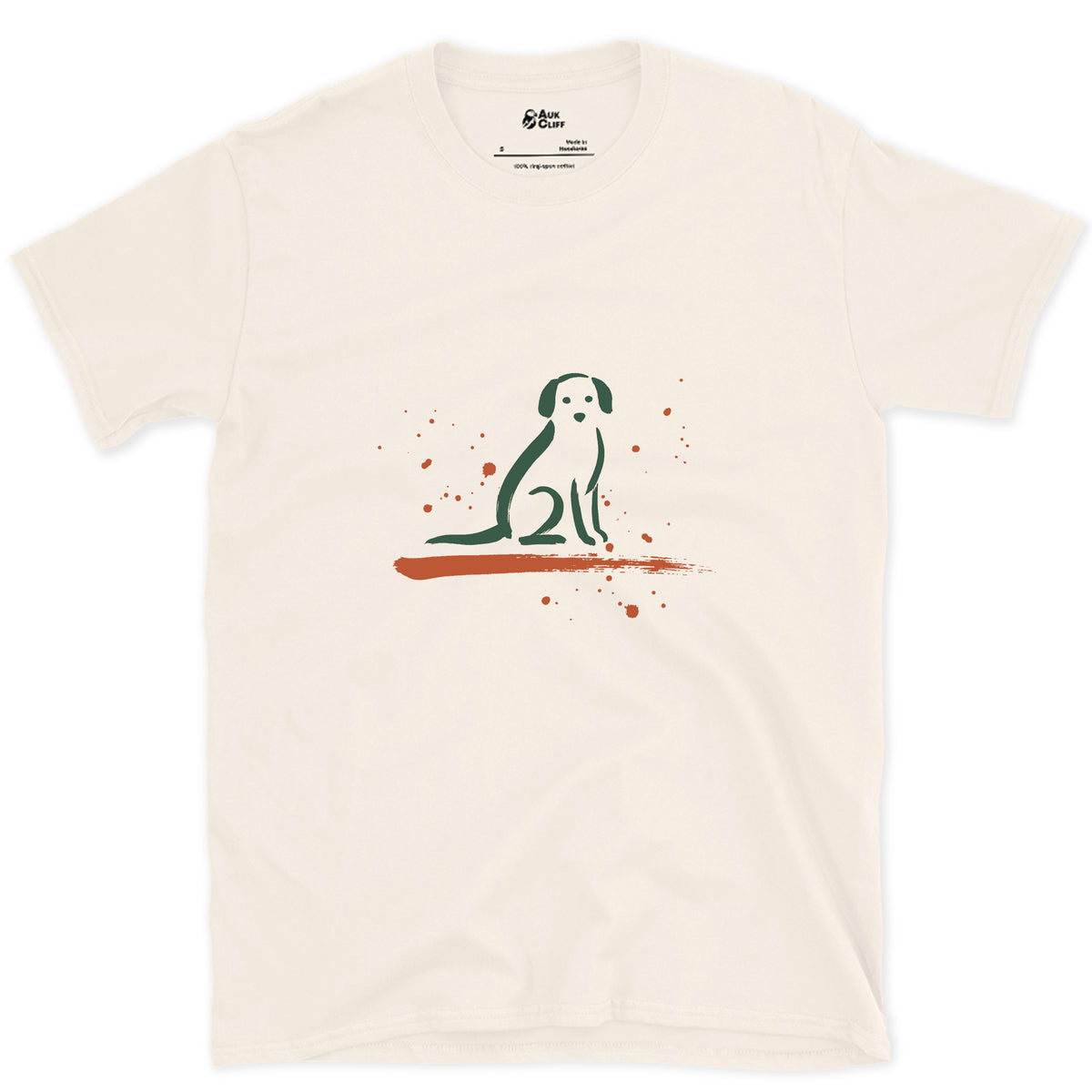 The Patient Sit design on a Natural Gildan Softstyle t-shirt