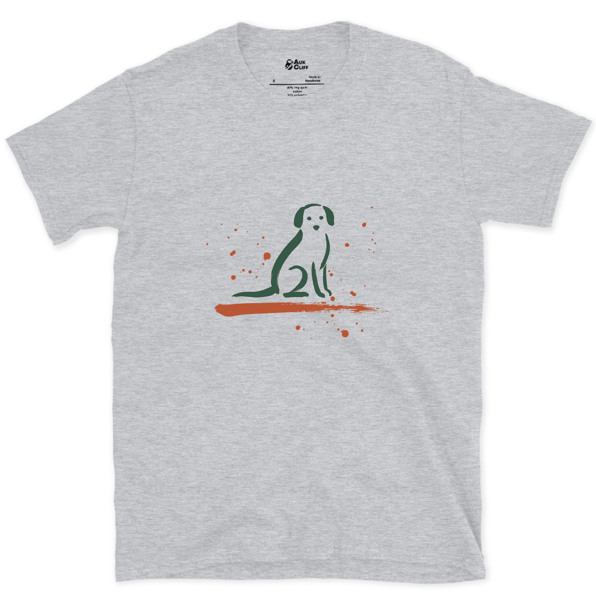 The Patient Sit design on a Sport Grey Gildan Softstyle t-shirt