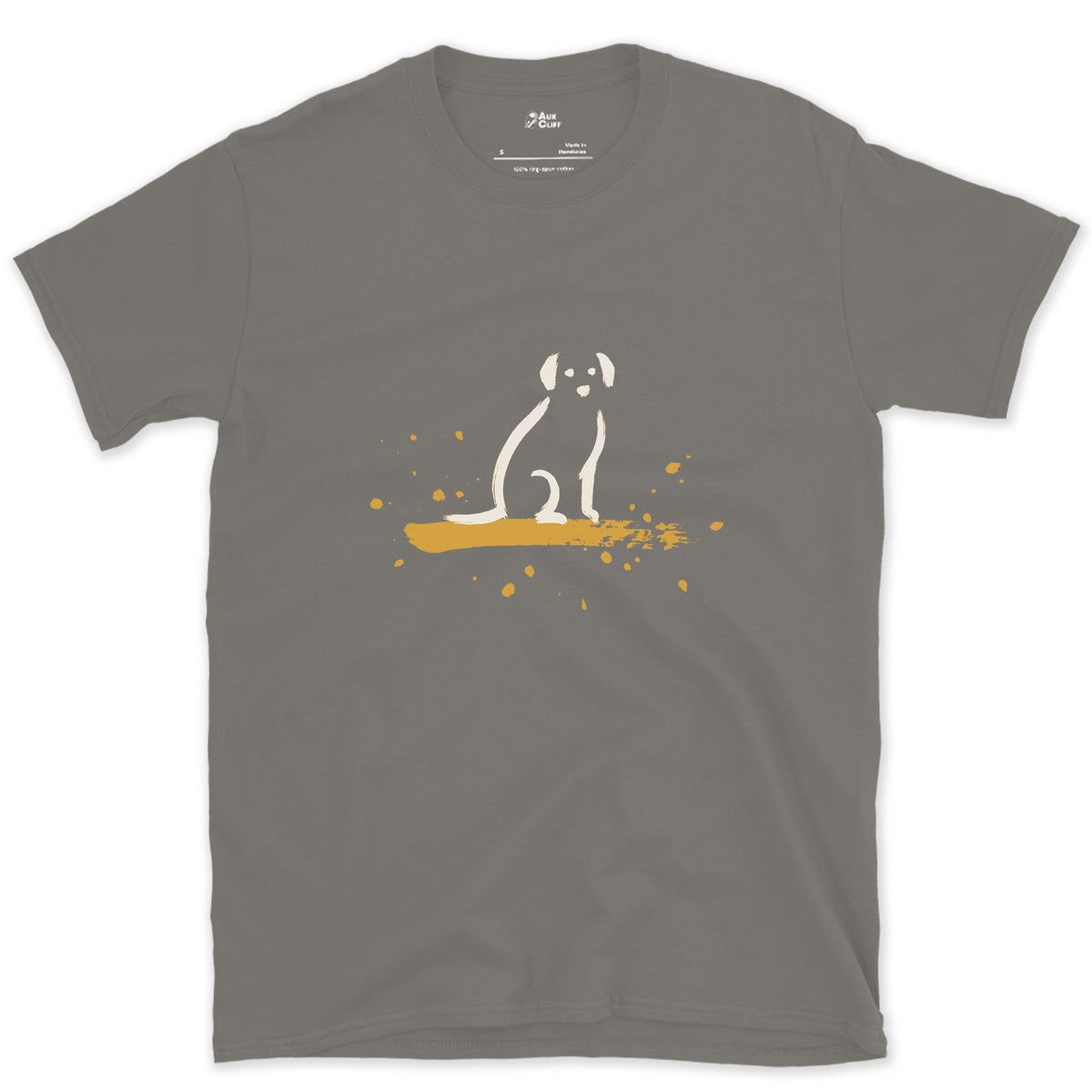The Patient Sit design on a Charcoal Gildan Softstyle t-shirt