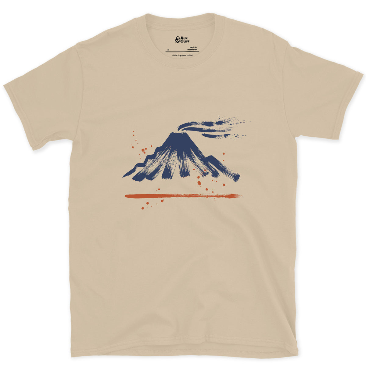 The Plume Off the Top, Everest design on a Sand Gildan Softstyle t-shirt