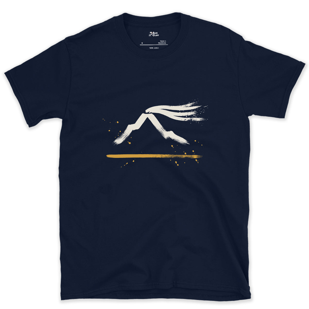 The Plume Off the Top, Everest design on a Navy Gildan Softstyle t-shirt