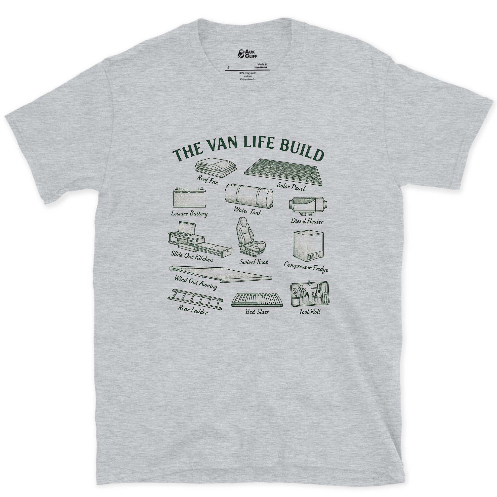 Every System Labelled, One Van Build design on a Sport Grey Gildan Softstyle t-shirt