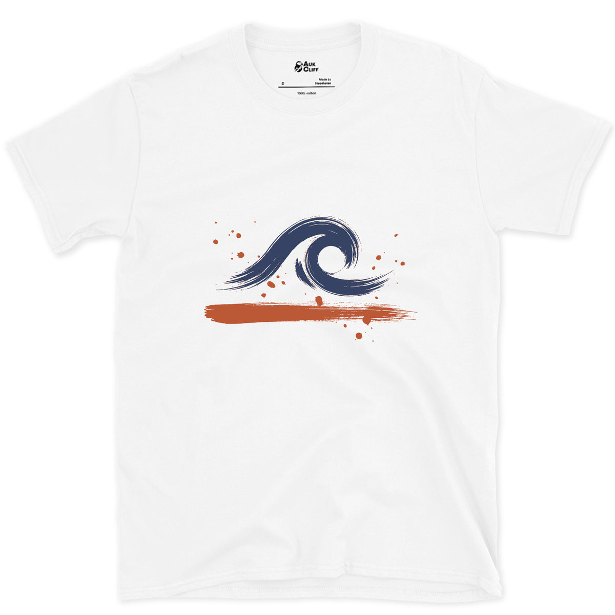 The Wave With a Room Inside design on a White Gildan Softstyle t-shirt