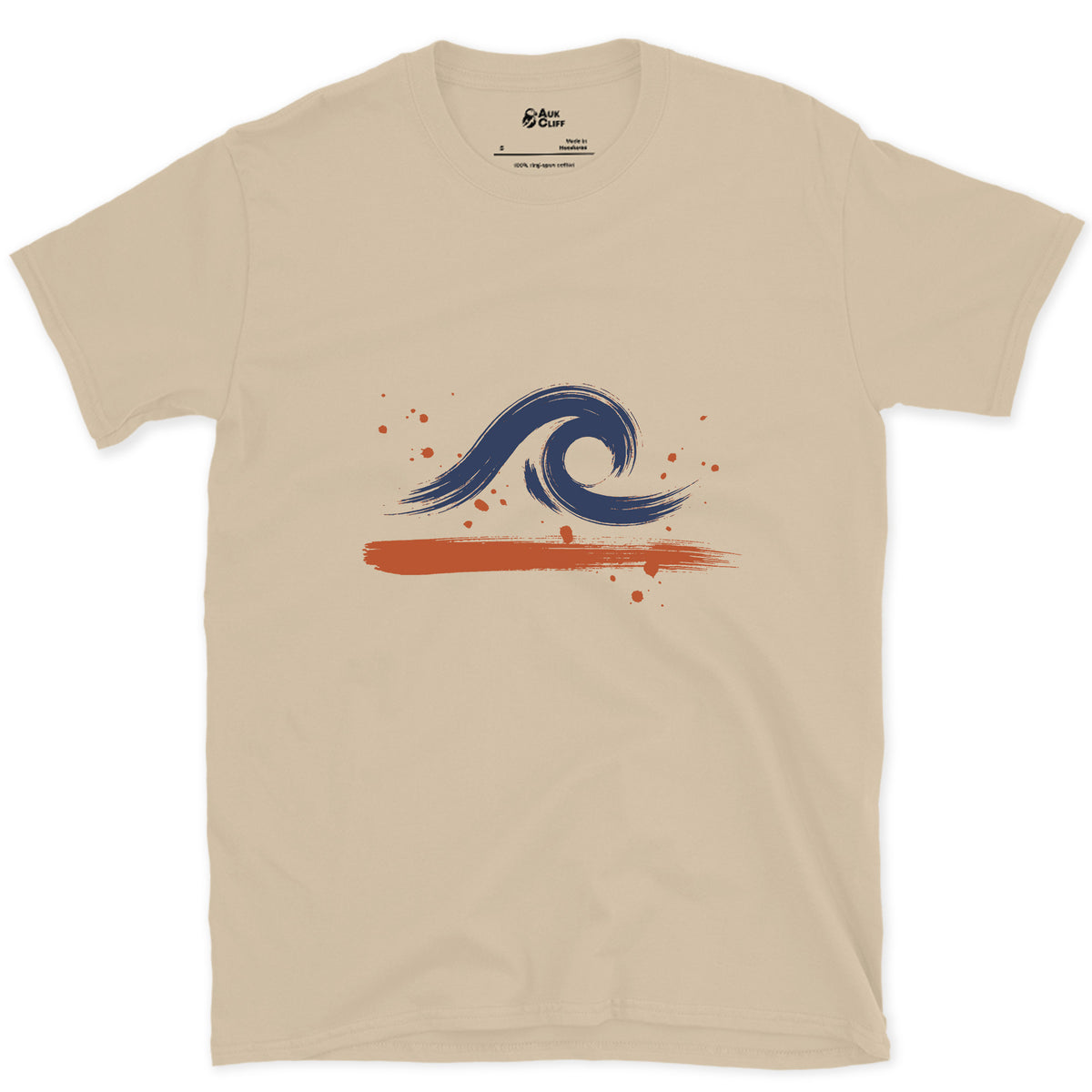 The Wave With a Room Inside design on a Sand Gildan Softstyle t-shirt