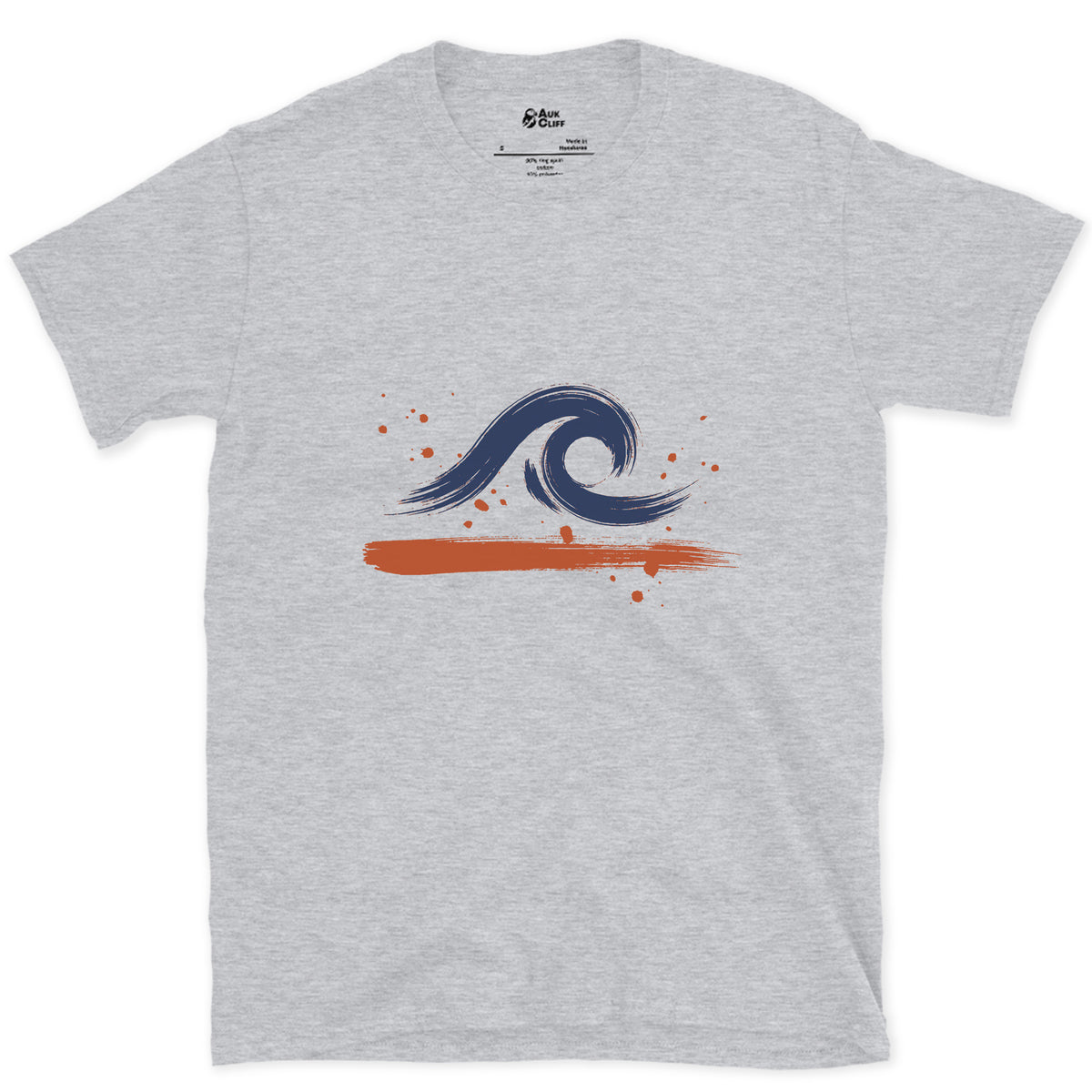 The Wave With a Room Inside design on a Sport Grey Gildan Softstyle t-shirt