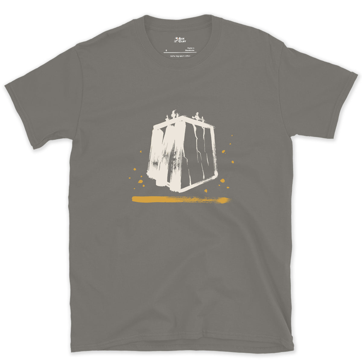 The Whole Wall in One Mark, El Capitan design on a Charcoal Gildan Softstyle t-shirt