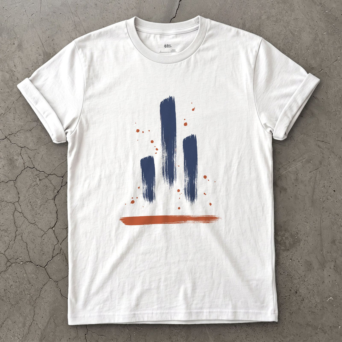 Three Towers Side by Side, Tre Cime design on a White Gildan Softstyle t-shirt