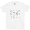 Deer to Bear Tracks of the Woods design on a White Gildan Softstyle t-shirt