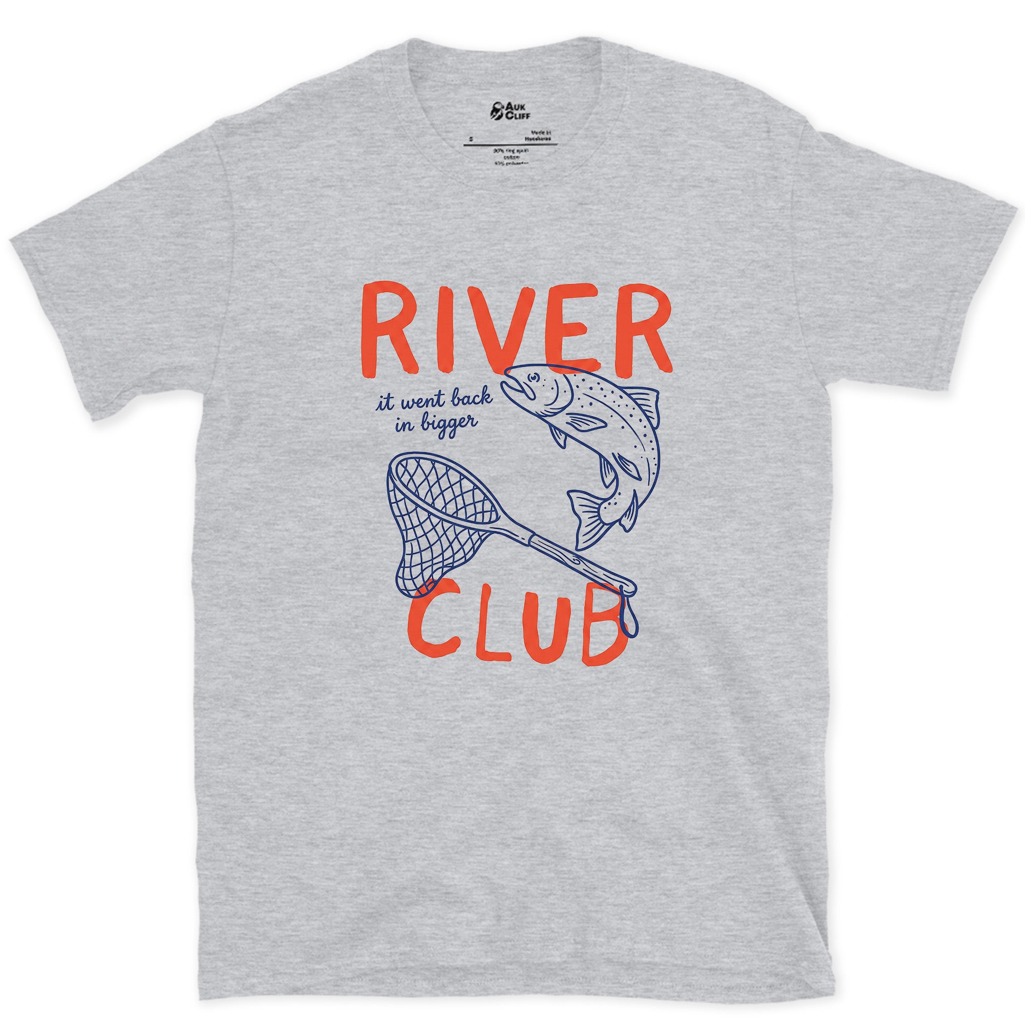 It Went Back in Bigger, River Club design on a Sport Grey Gildan Softstyle t-shirt