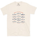 Trout of the Rivers, Field Guide Plate design on a Natural Gildan Softstyle t-shirt