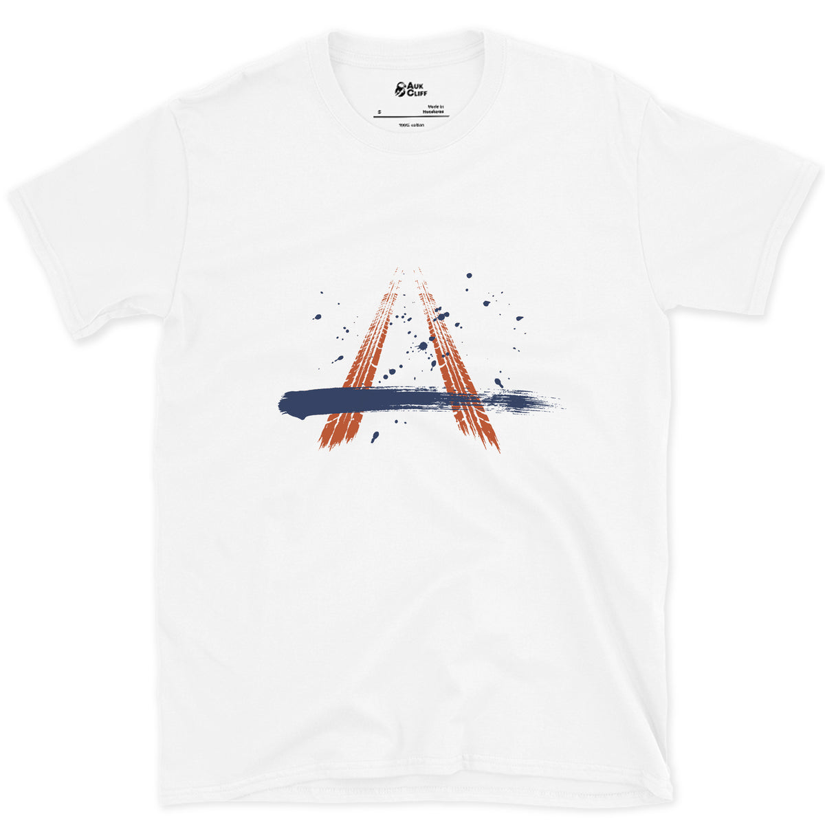 Two Tracks, No Vehicle design on a White Gildan Softstyle t-shirt