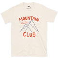Two of Them Always Watching, Crossed Peaks design on a Natural Gildan Softstyle t-shirt