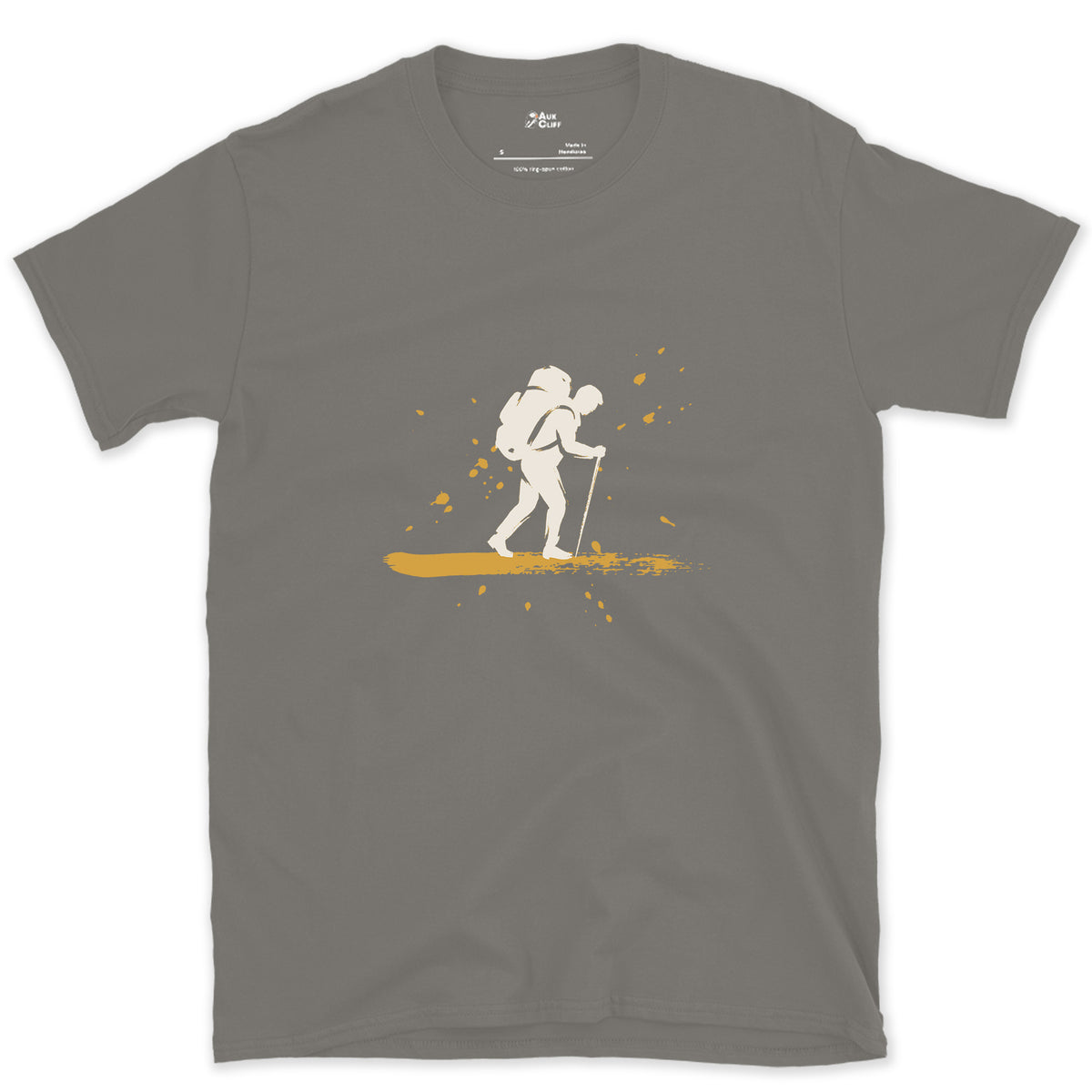 Under the Pack design on a Charcoal Gildan Softstyle t-shirt