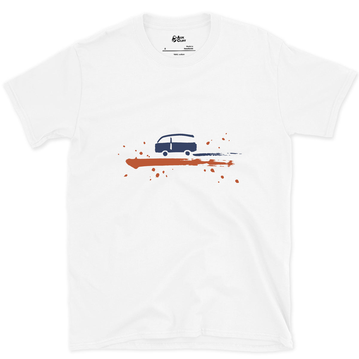 Van, End of the Track design on a White Gildan Softstyle t-shirt