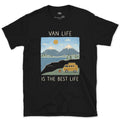 Campfire Brighter as the Light Drops design on a Black Gildan Softstyle t-shirt