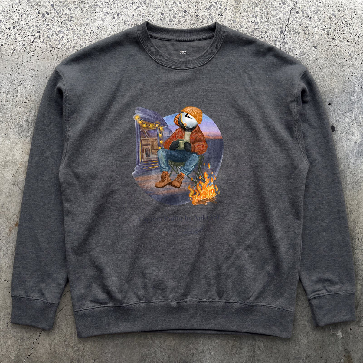 Captain Puffin Van Life Campfire Sweatshirt