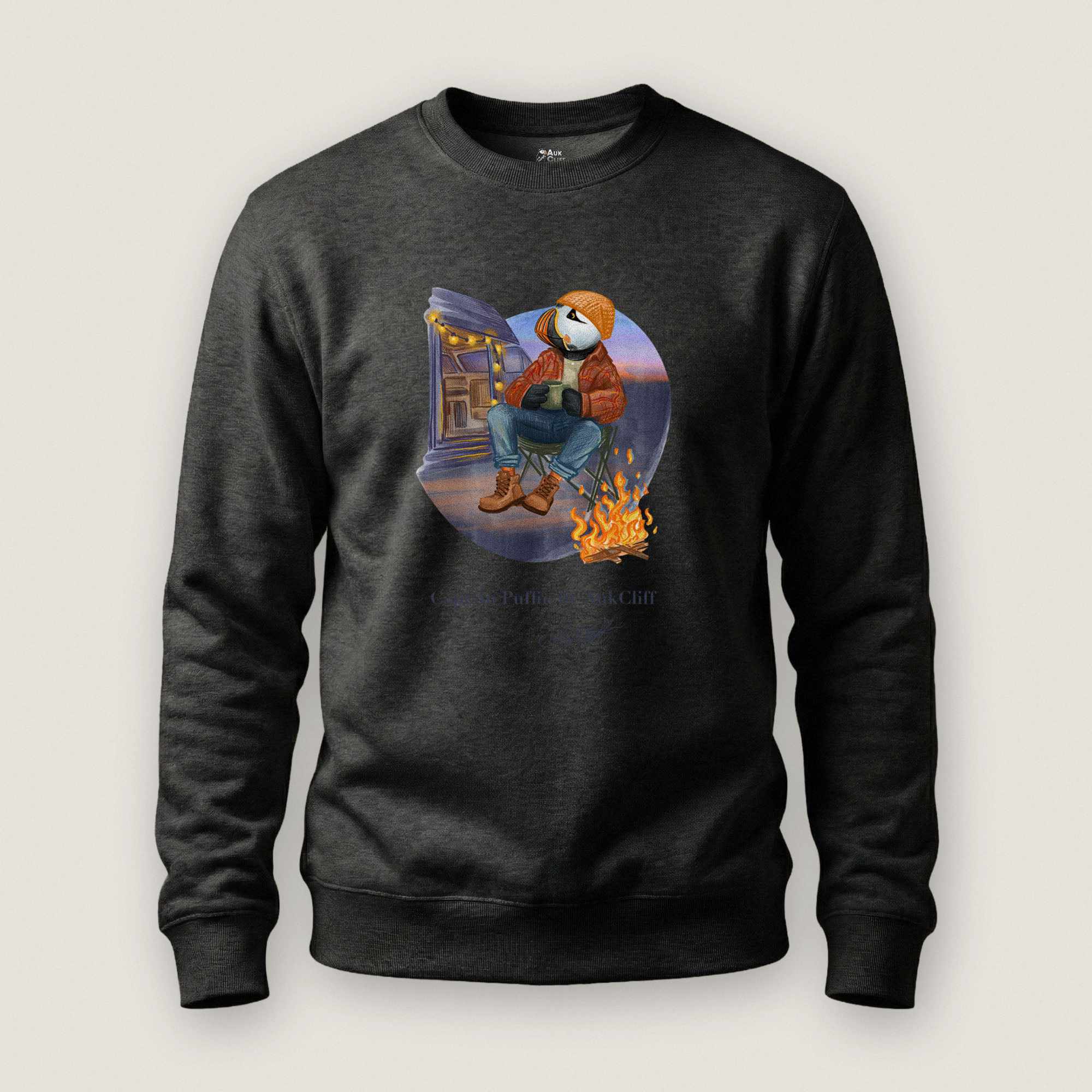 Captain Puffin Van Life Campfire Sweatshirt