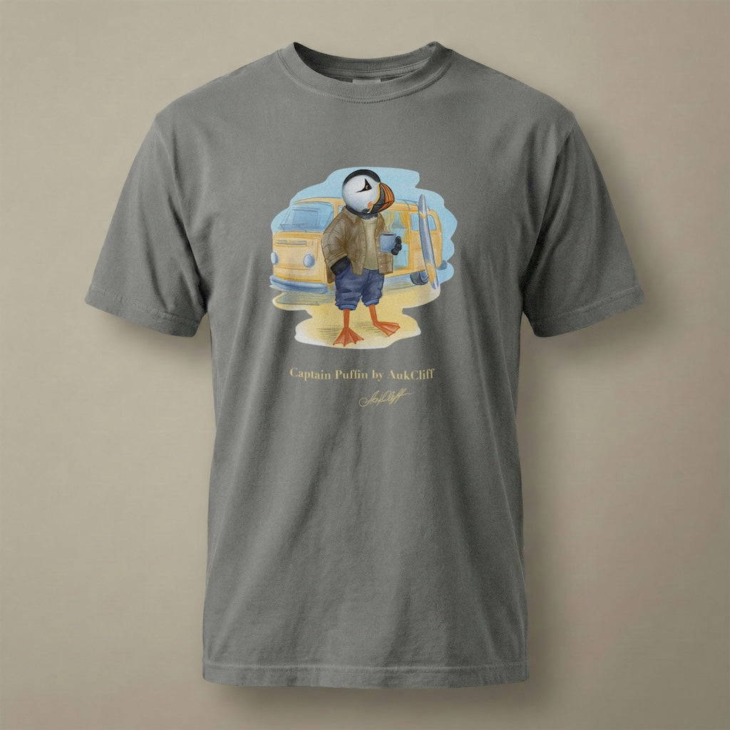 Captain Puffin Van Life Surfer T-Shirt