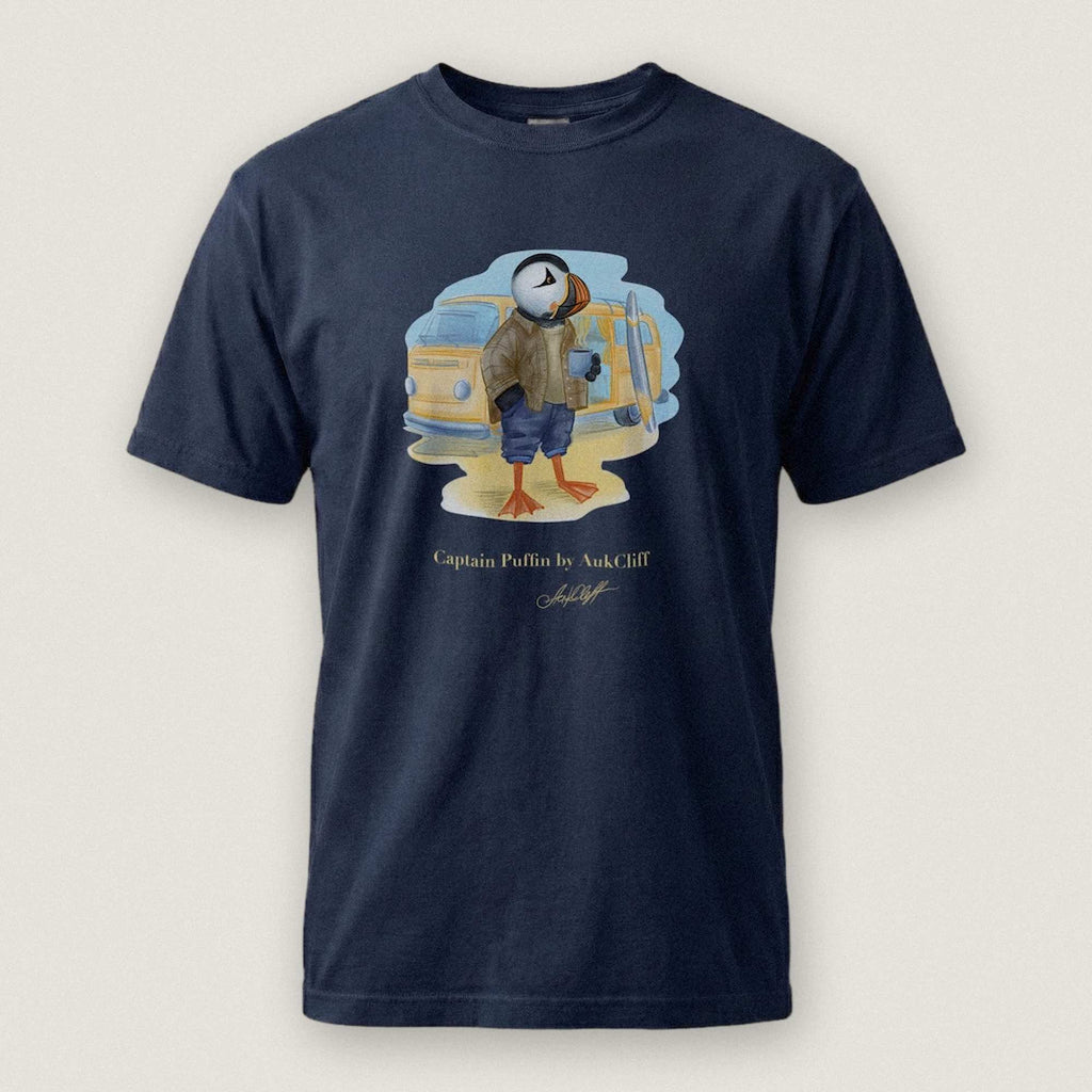Captain Puffin Van Life Surfer T-Shirt