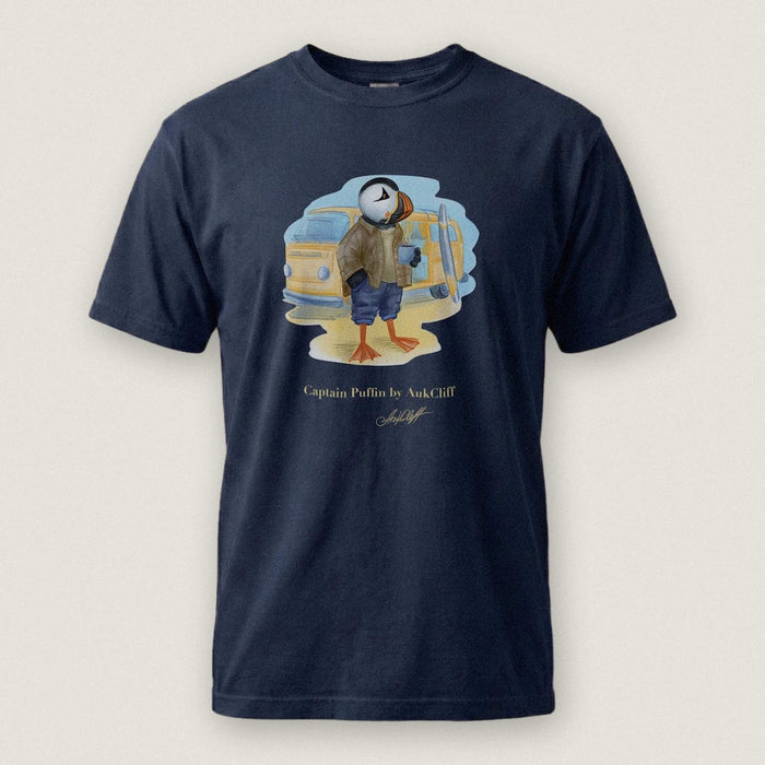 Captain Puffin Van Life Surfer T-Shirt