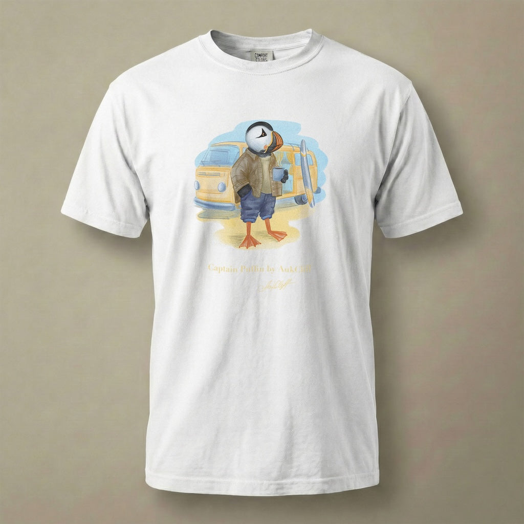 Captain Puffin Van Life Surfer T-Shirt