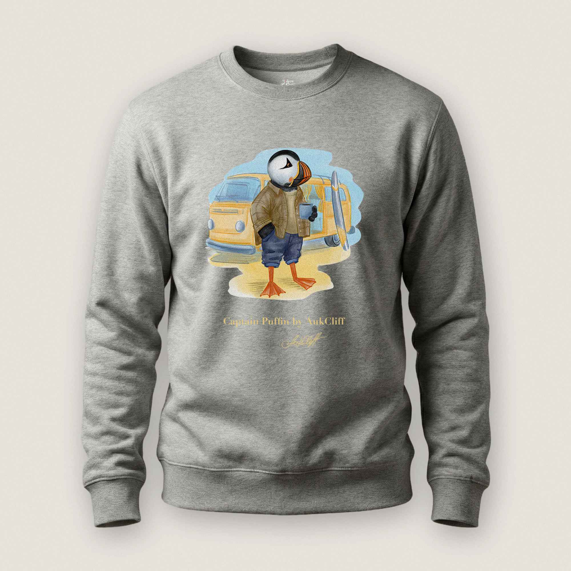 Captain Puffin Van Life Surfer Sweatshirt