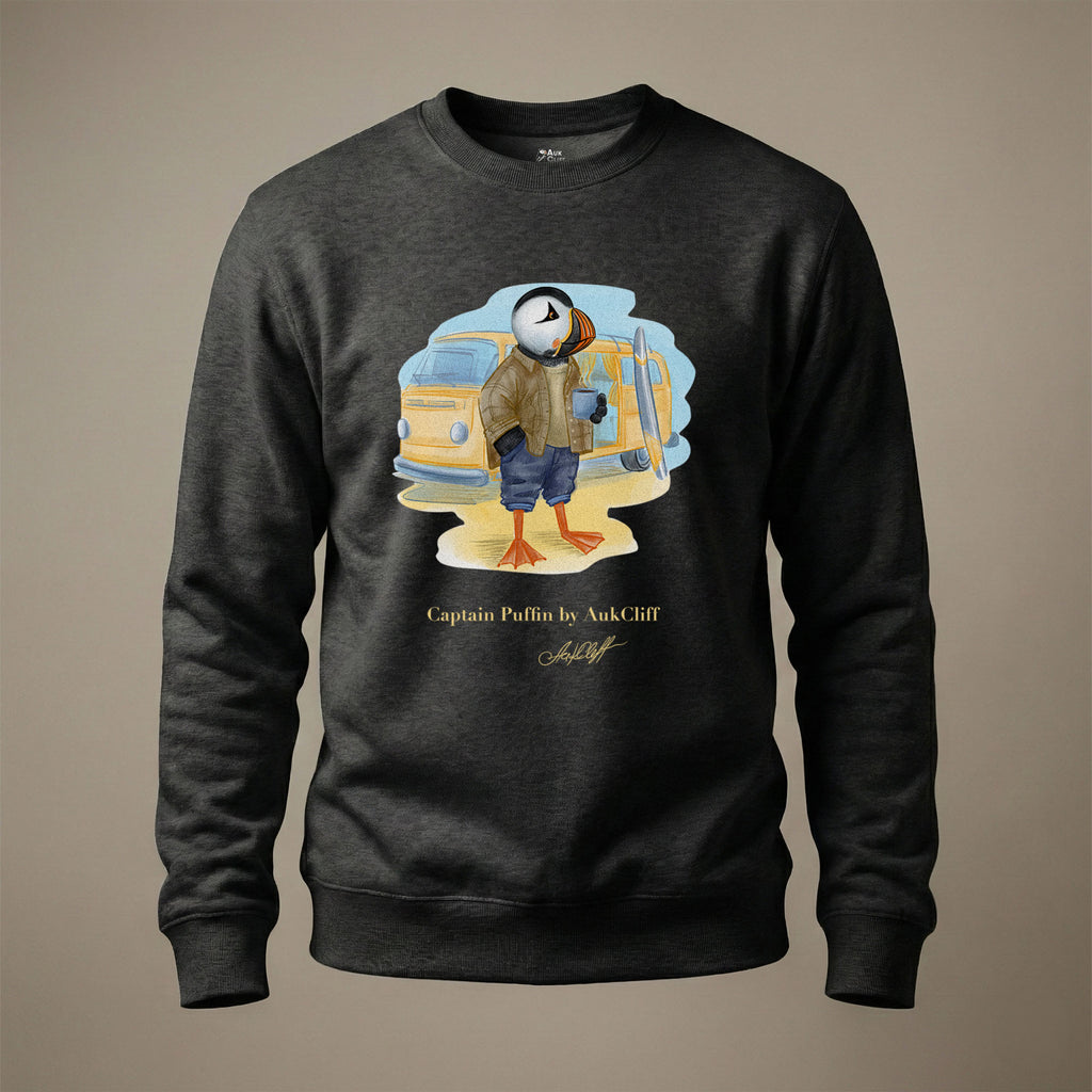 Captain Puffin Van Life Surfer Sweatshirt