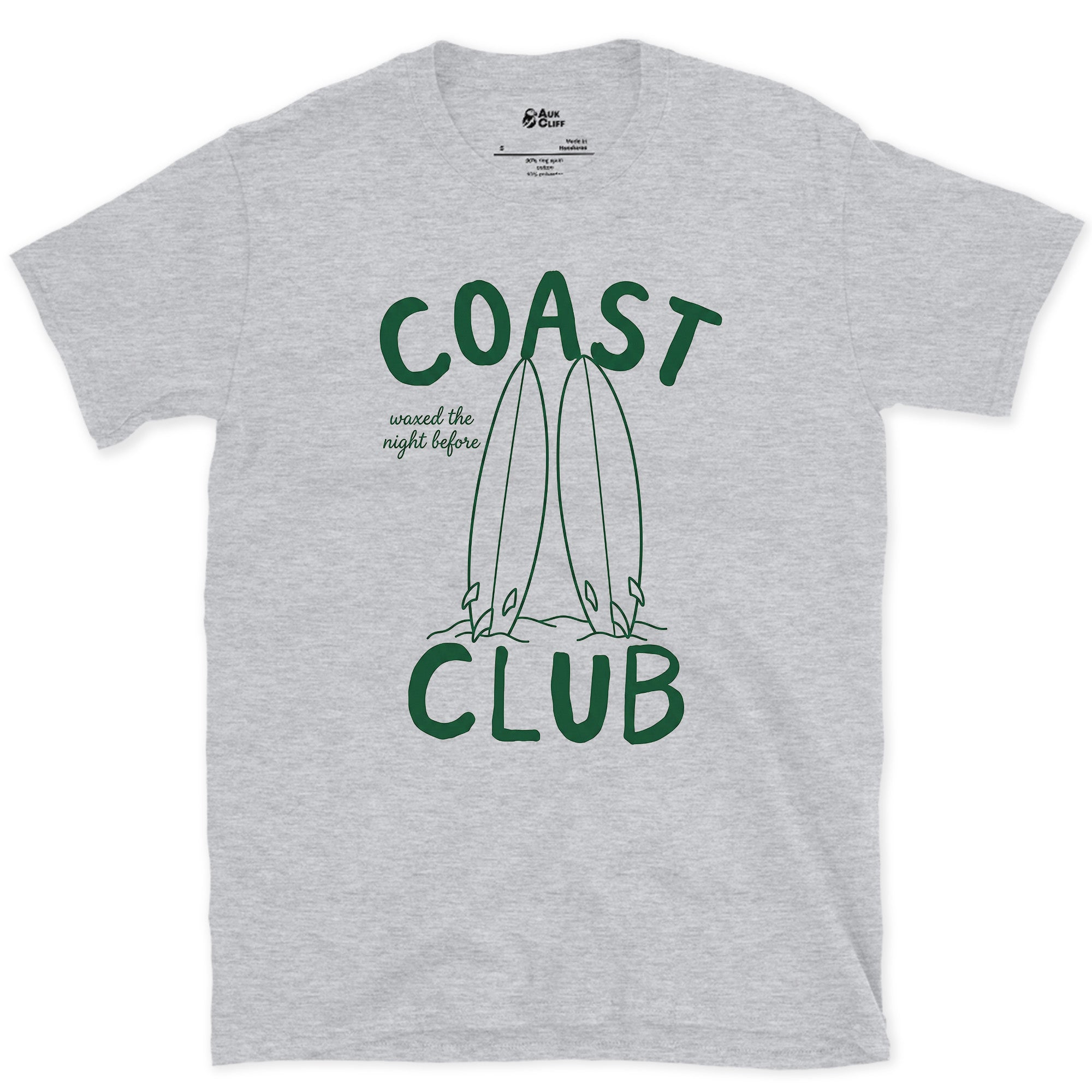 Waxed This, Night Before, Crossed Boards design on a Sport Grey Gildan Softstyle t-shirt