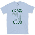 Waxed This, Night Before, Crossed Boards design on a Light Blue Gildan Softstyle t-shirt