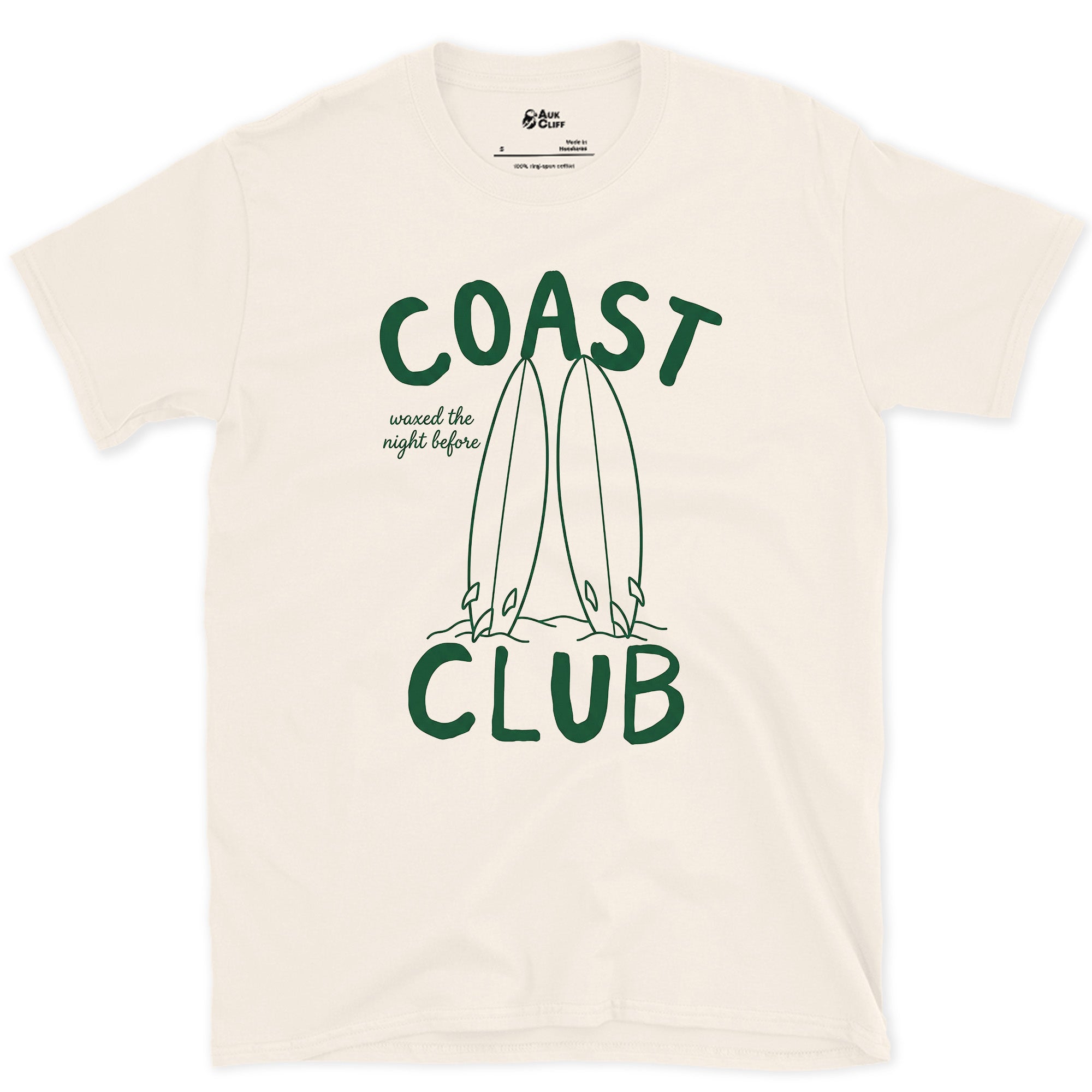 Waxed This, Night Before, Crossed Boards design on a Natural Gildan Softstyle t-shirt