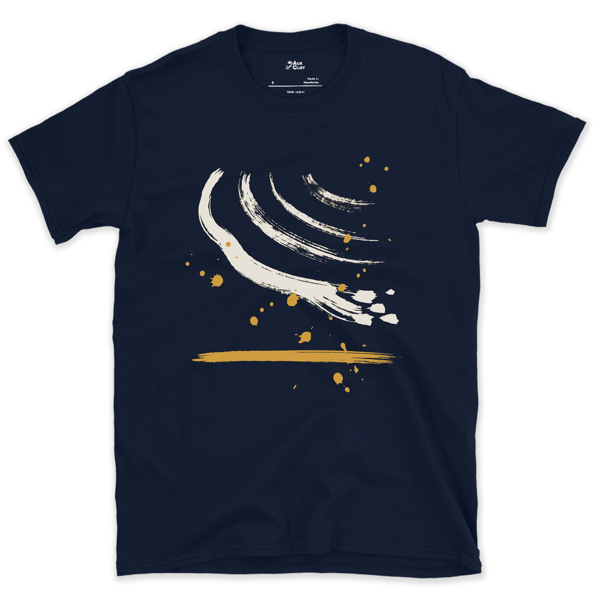 What the Wave Left Behind design on a Navy Gildan Softstyle t-shirt