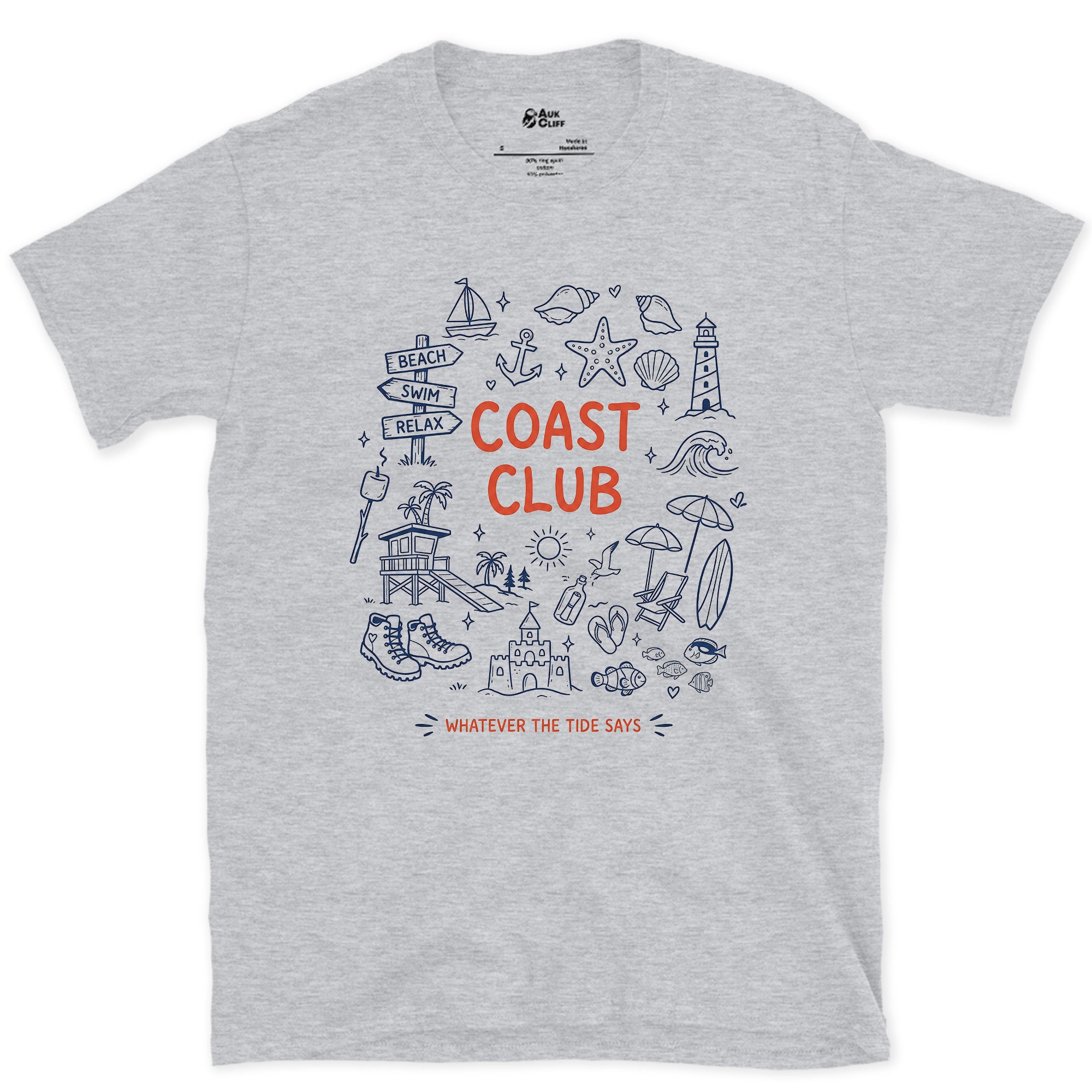 Whatever the Tide Says design on a Sport Grey Gildan Softstyle t-shirt