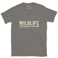 The Wildlife Photography Club Badge design on a Charcoal Gildan Softstyle t-shirt