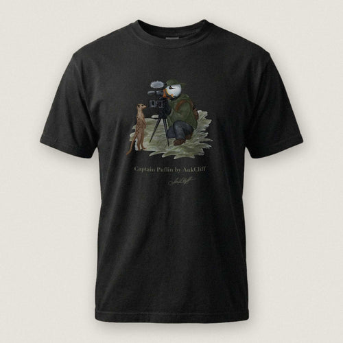 Captain Puffin Wildlife Videographer T-Shirt