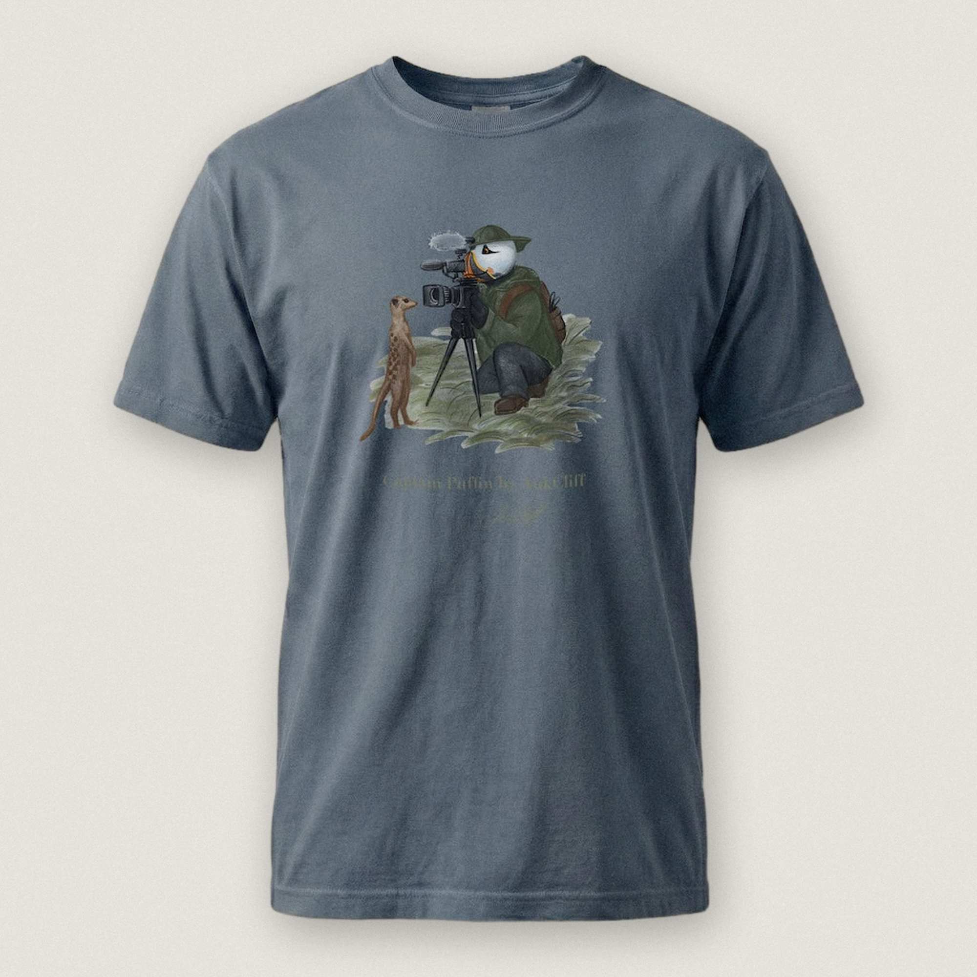 Captain Puffin Wildlife Videographer T-Shirt