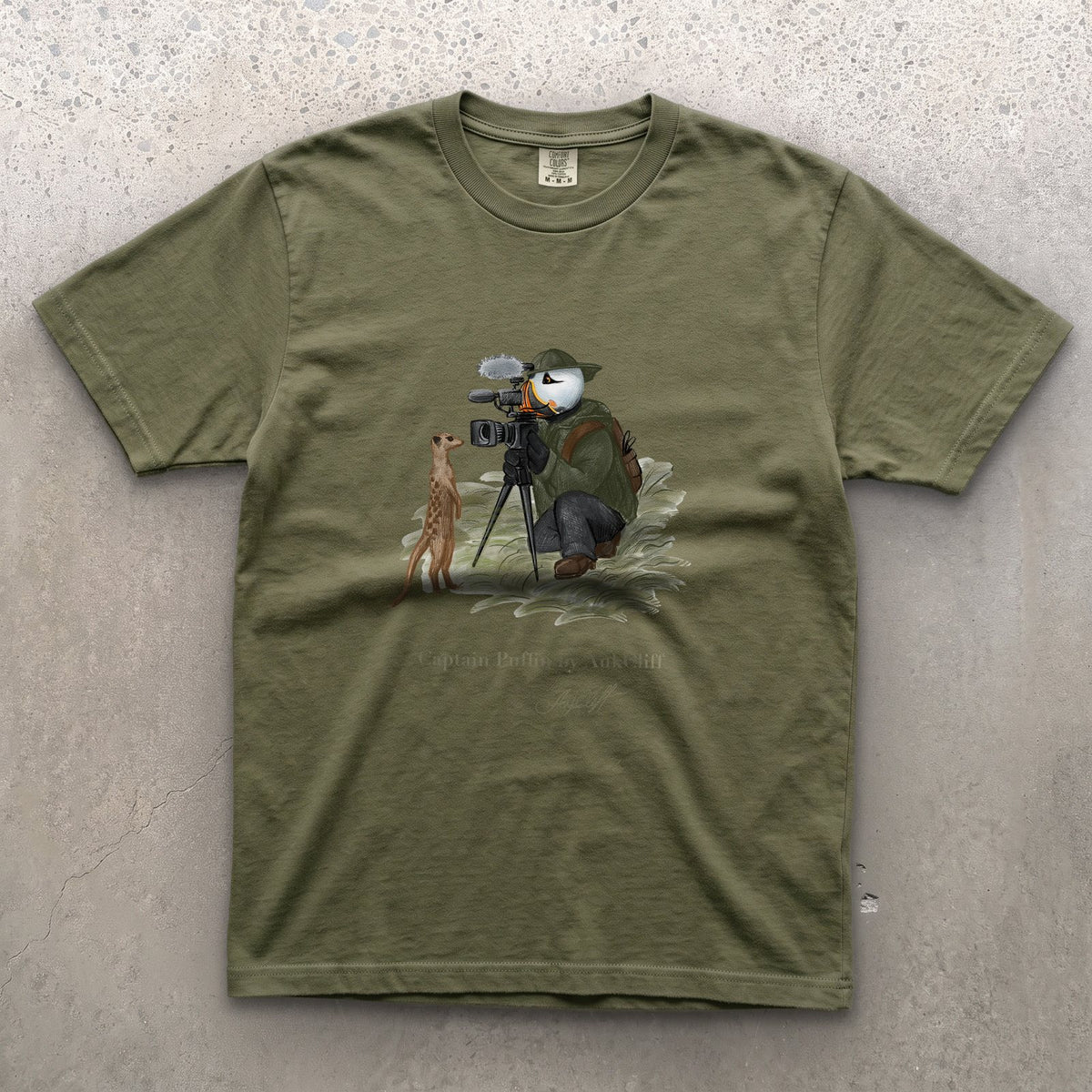 Captain Puffin Wildlife Videographer T-Shirt