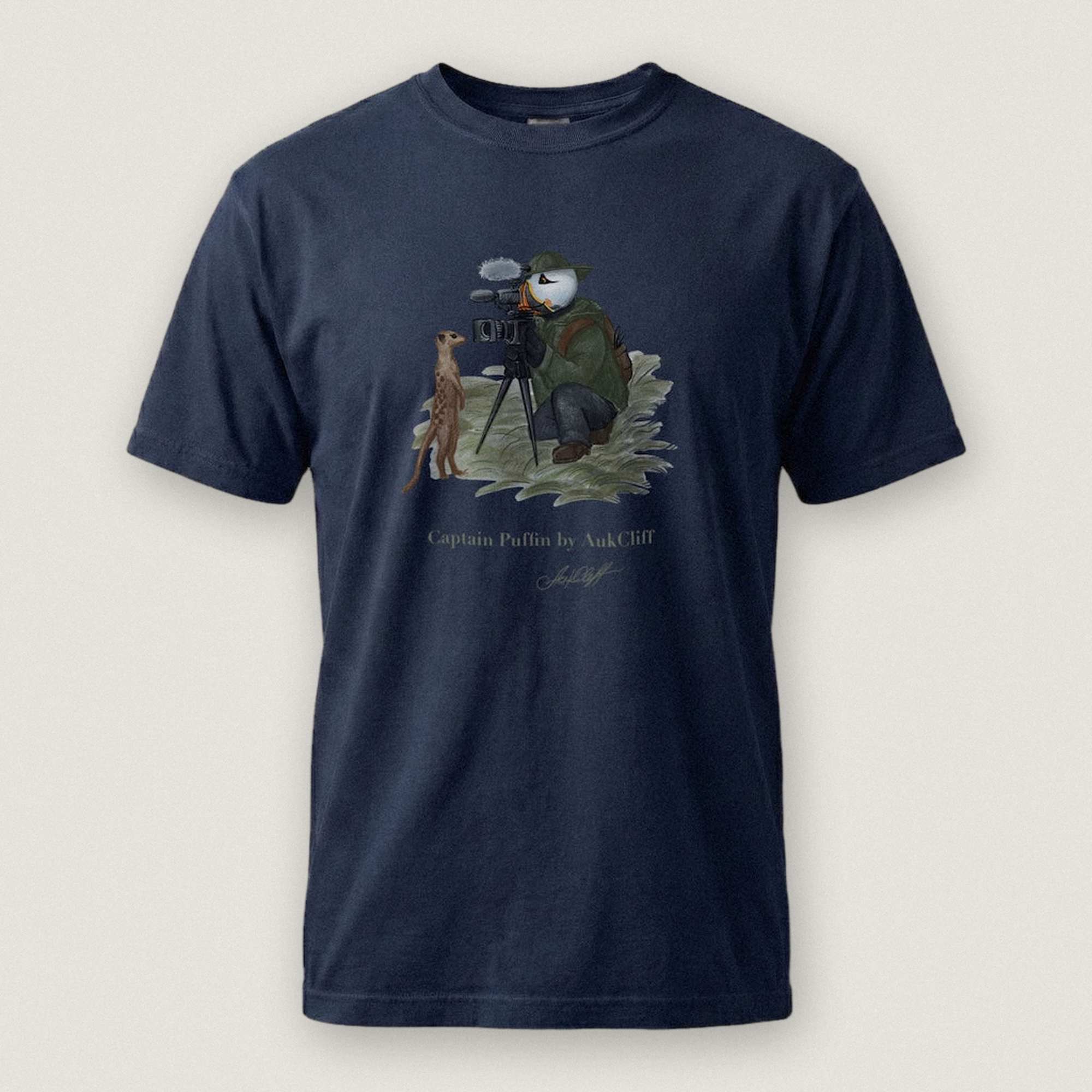 Captain Puffin Wildlife Videographer T-Shirt
