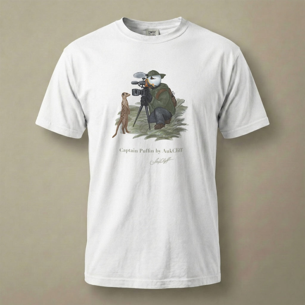 Captain Puffin Wildlife Videographer T-Shirt