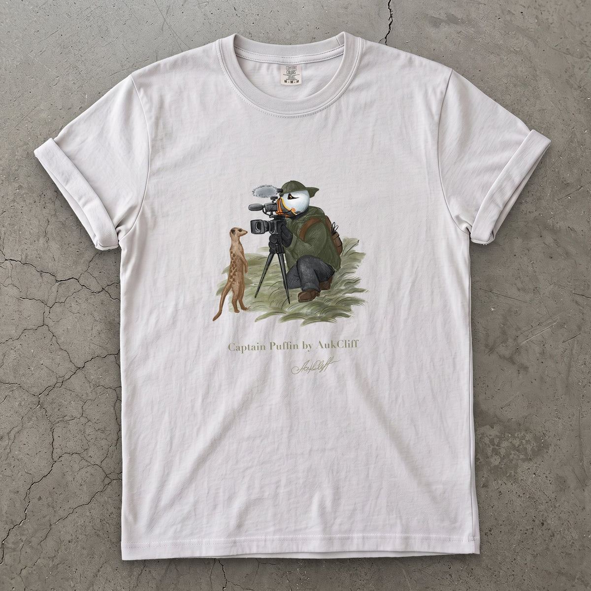 Captain Puffin Wildlife Videographer T-Shirt