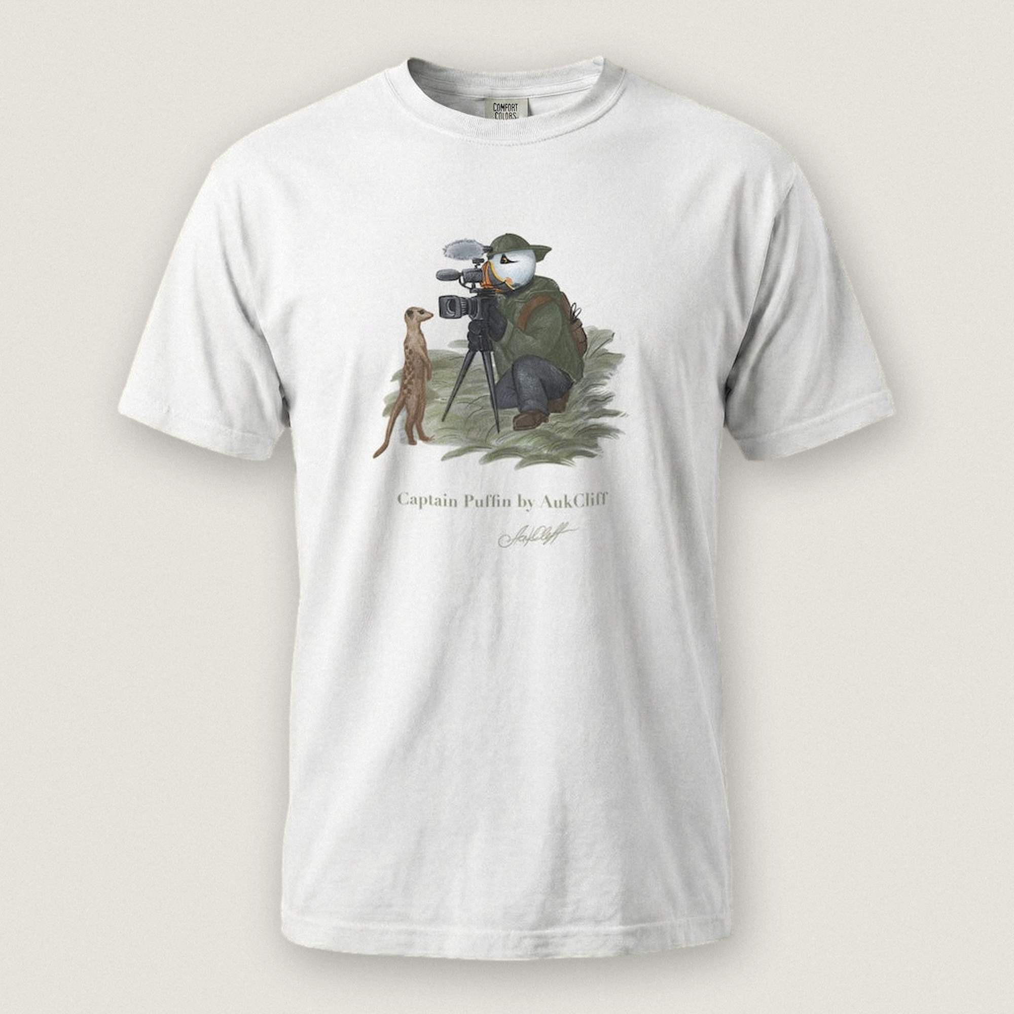 Captain Puffin Wildlife Videographer T-Shirt