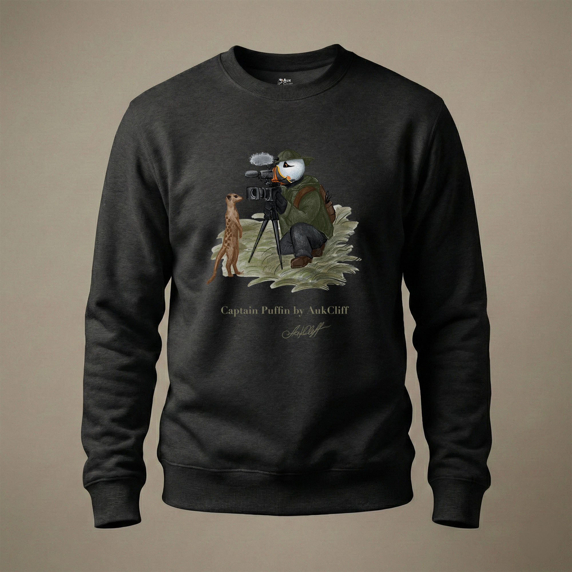 Captain Puffin Wildlife Videographer Sweatshirt